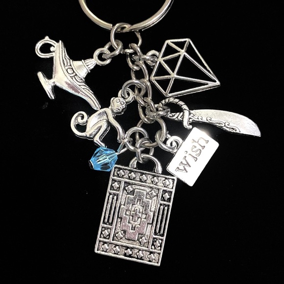 Aladdin Keychain Bag Charm Genie Lamp Wish Charms - Picture 4 of 6